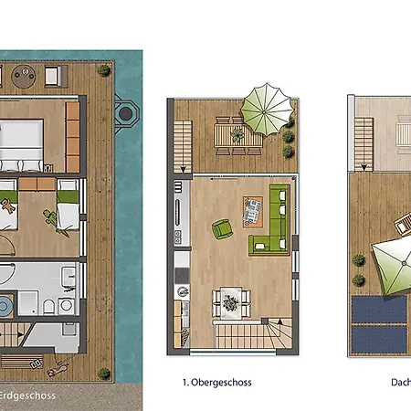 Aloha: Meerblick, Sauna, Dachterrasse, Bootsanleger * Olpenitz